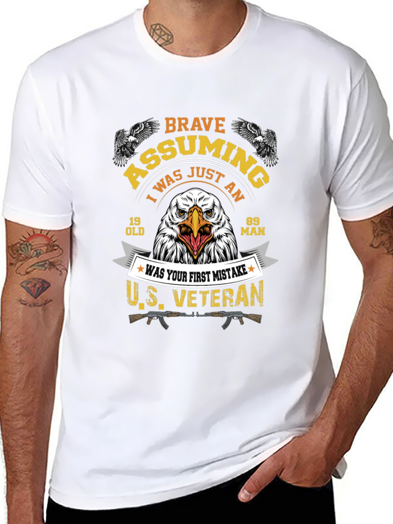 Brave Assuming Veteran Graphic T-Shirt