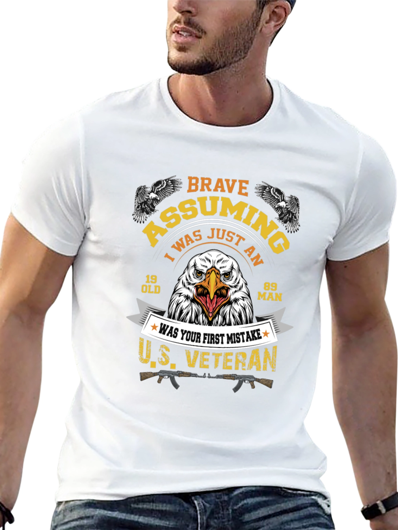 Brave Assuming Veteran Graphic T-Shirt