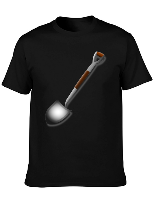 Shovel Graphic Tee - Black Novelty T-Shirt