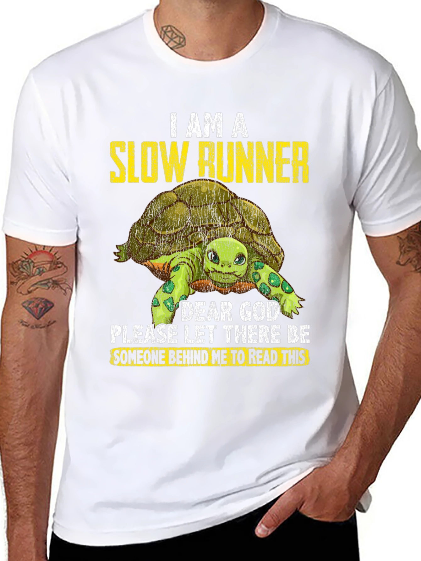 Slow Runner Turtle Graphic T-Shirt