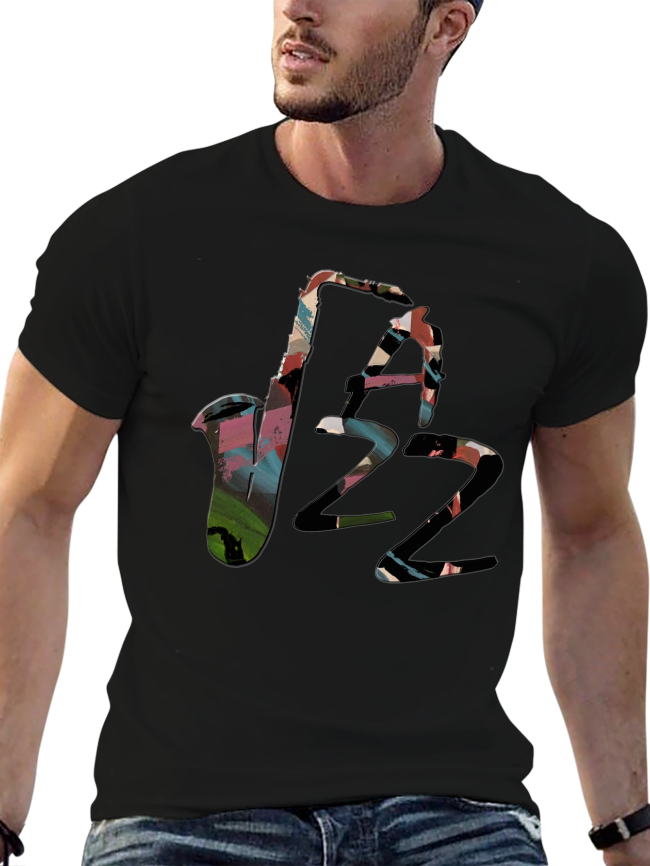 Jazz Music Saxophone Graphic T-Shirt