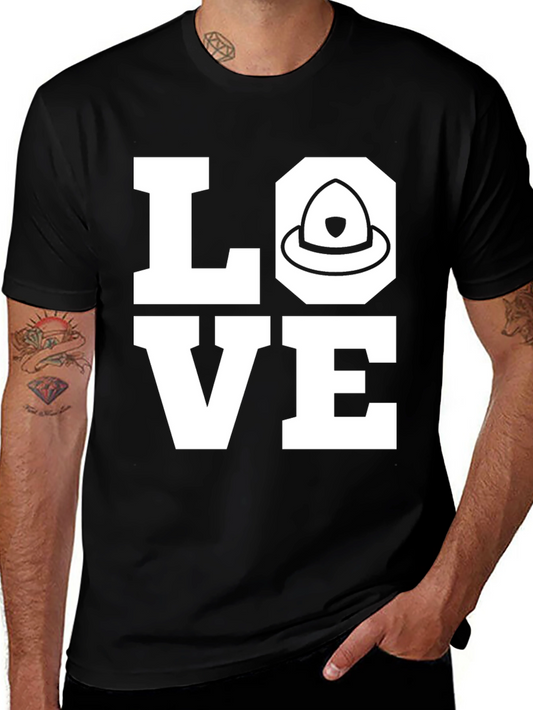 Firefighter Love Black T-Shirt
