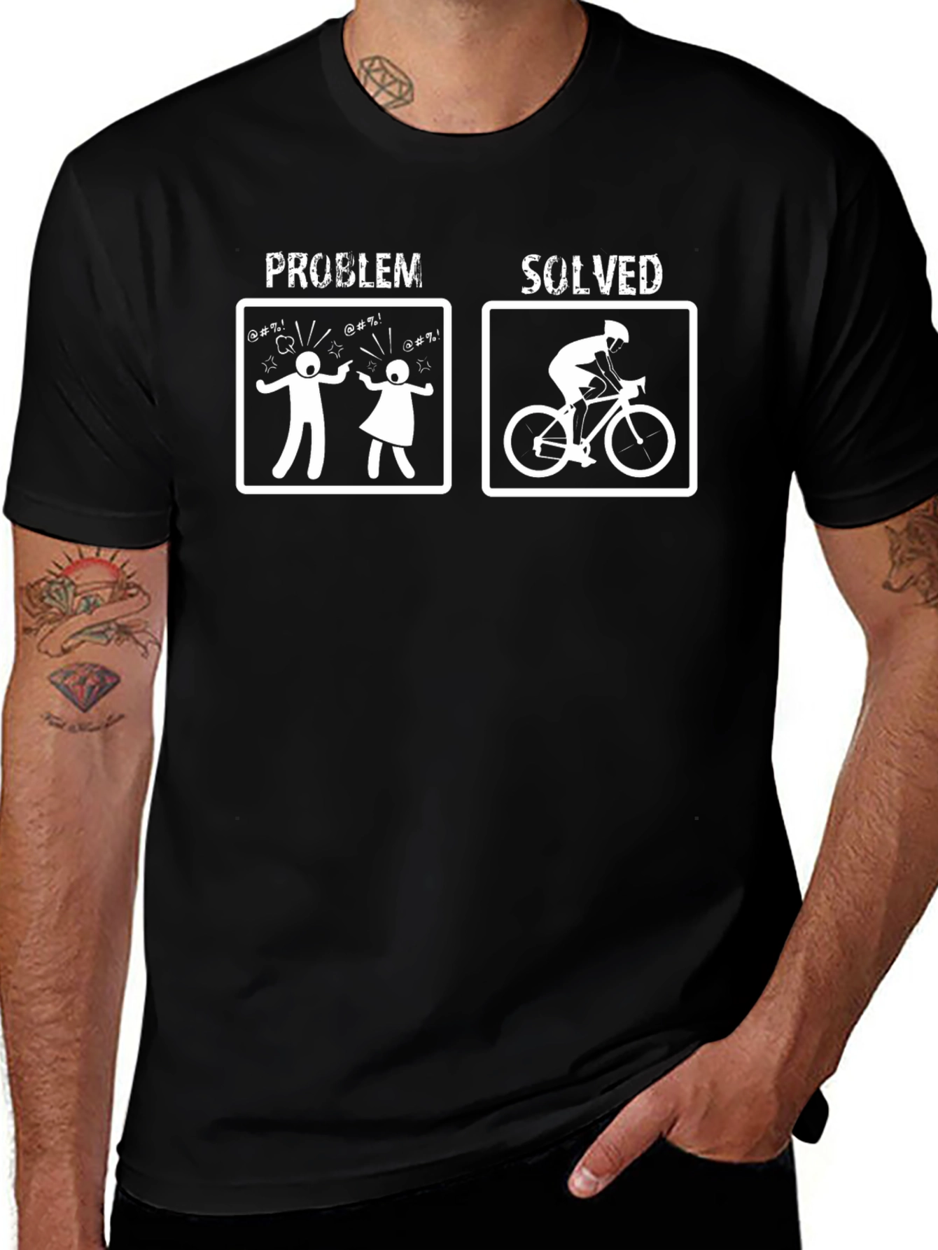 Problem Solved Biker T-Shirt