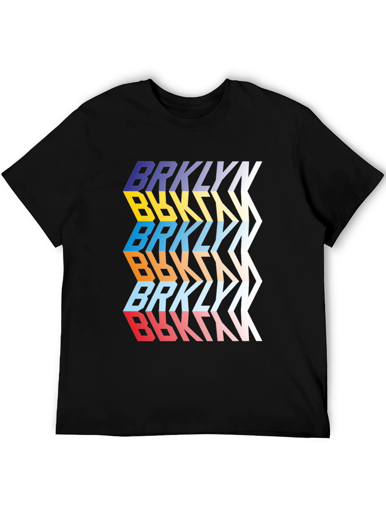 Brooklyn Retro Graphic Print Mens Tee - Black
