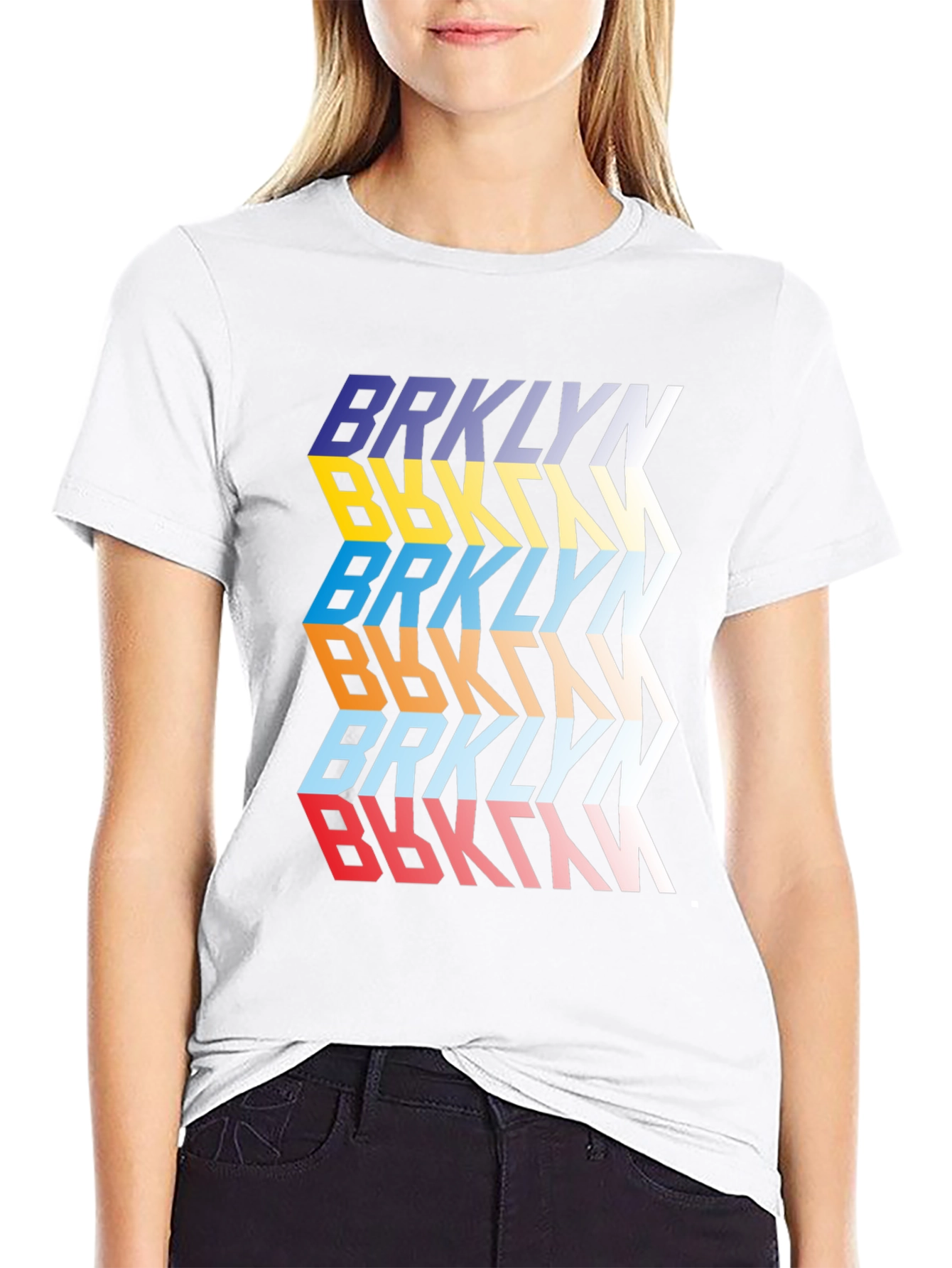 Brooklyn Retro Graphic Print Mens Tee - Black