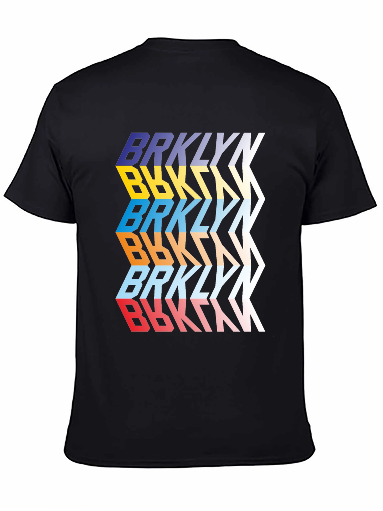 Brooklyn Retro Graphic Print Mens Tee - Black