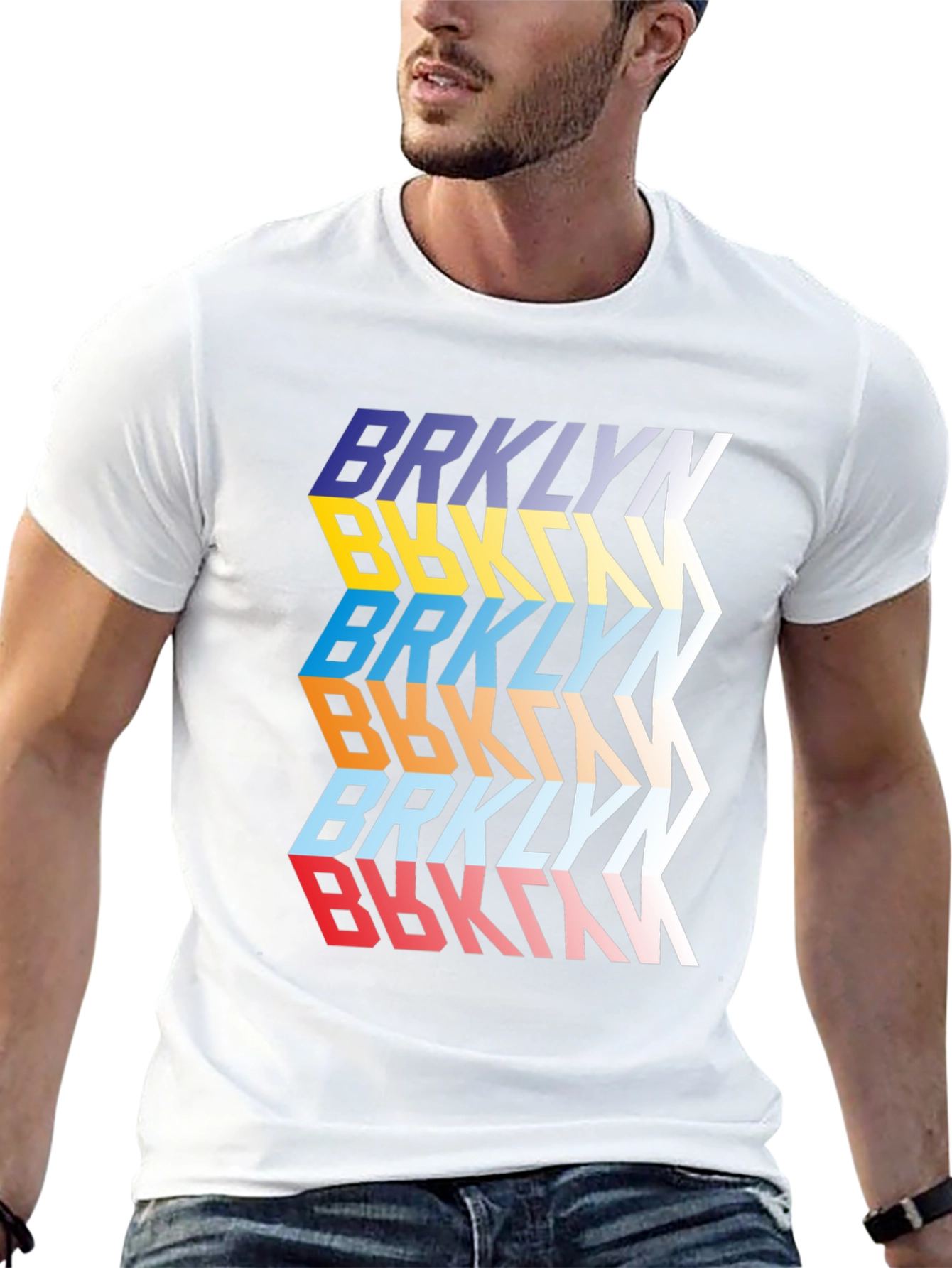 Brooklyn Retro Graphic Print Mens Tee - Black