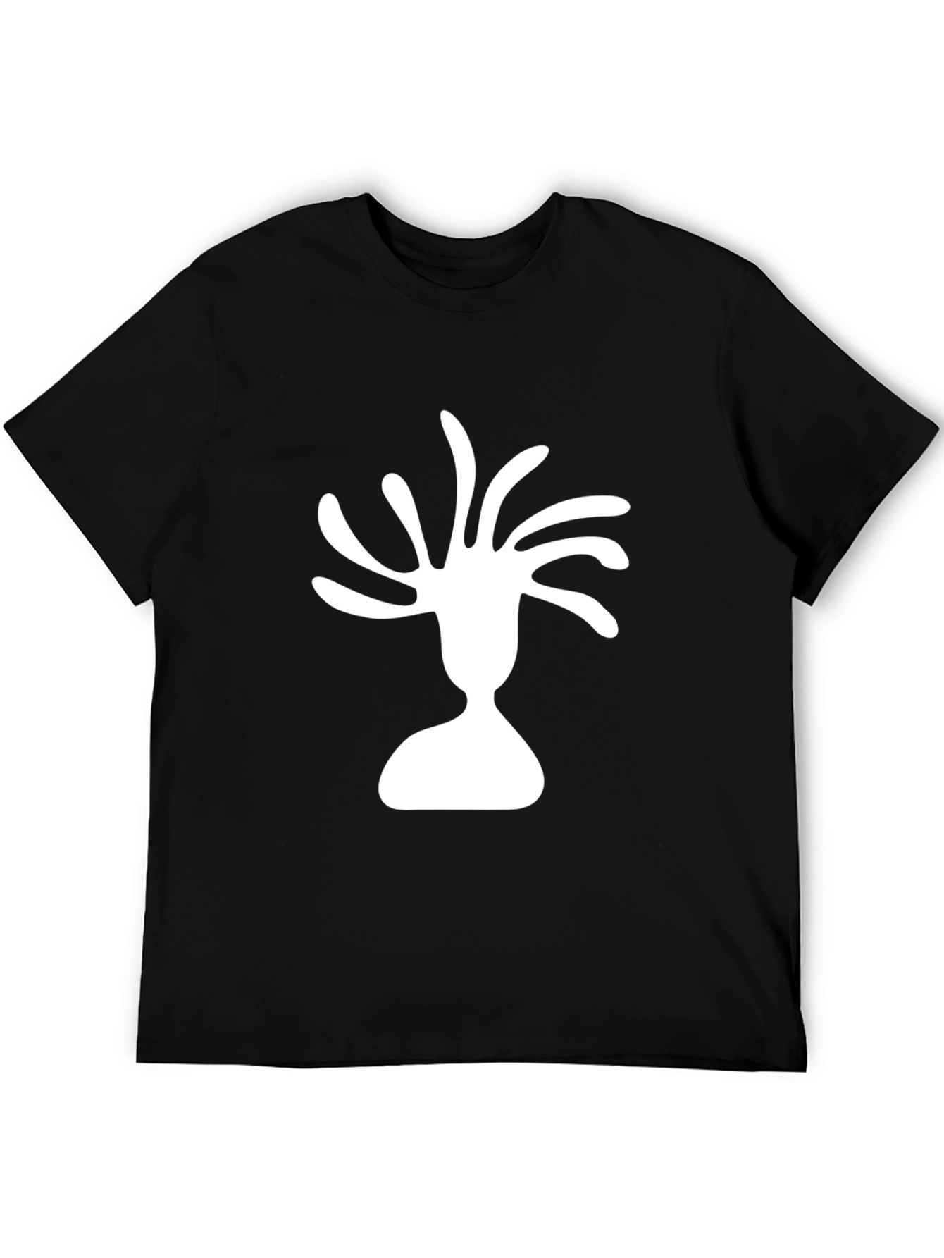 Abstract Tree Graphic Black T-Shirt