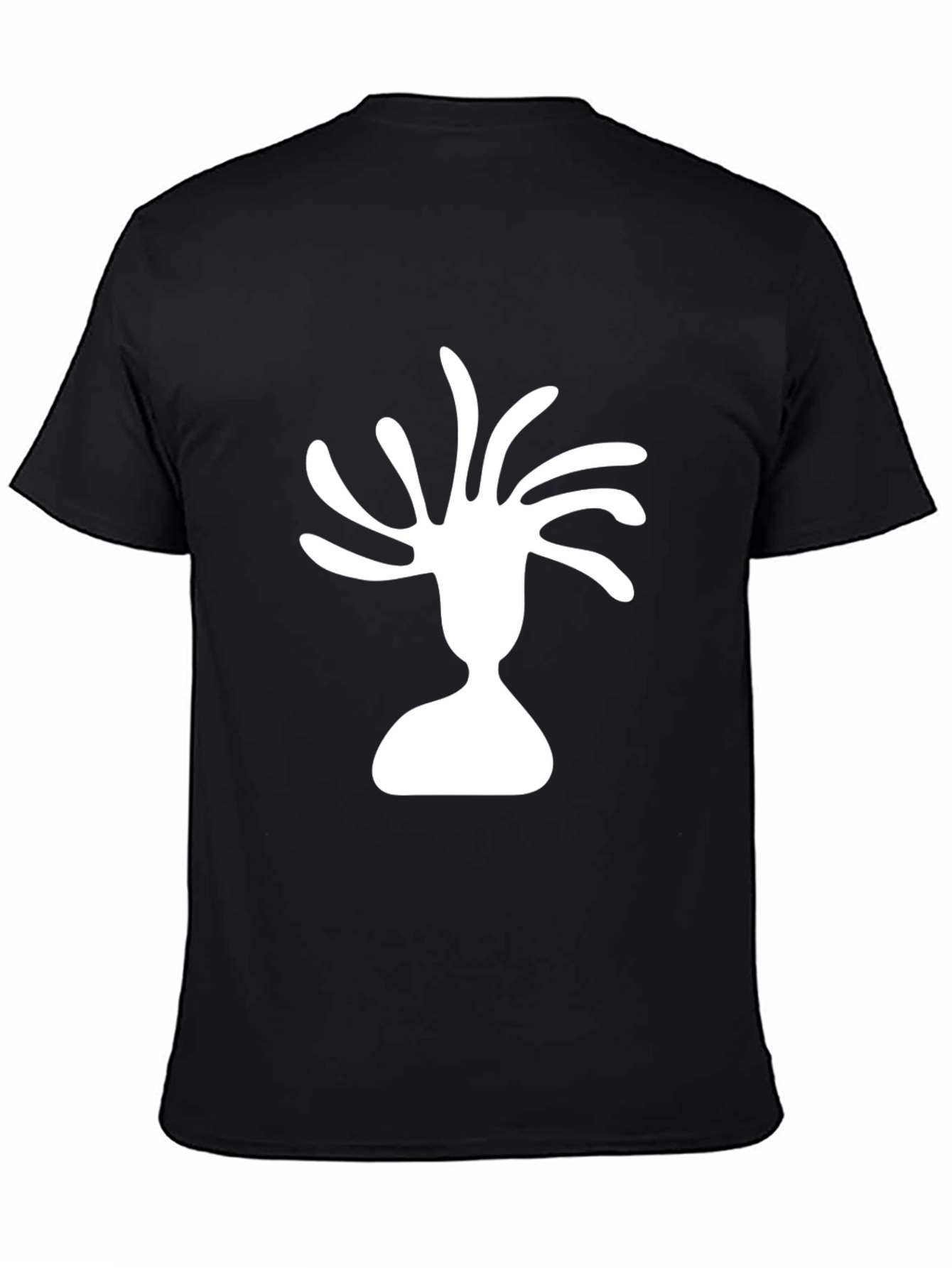 Abstract Tree Graphic Black T-Shirt