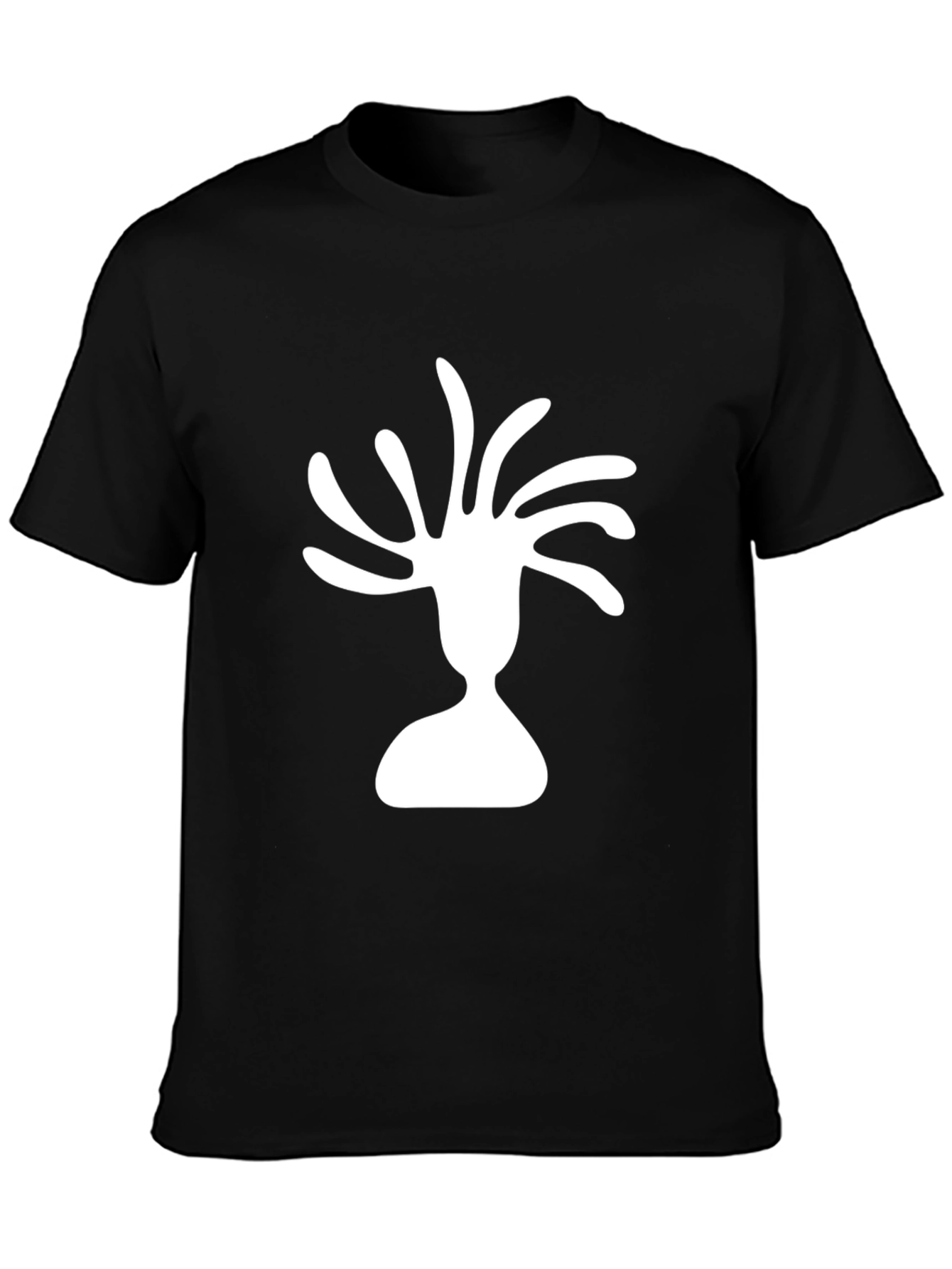 Abstract Tree Graphic Black T-Shirt
