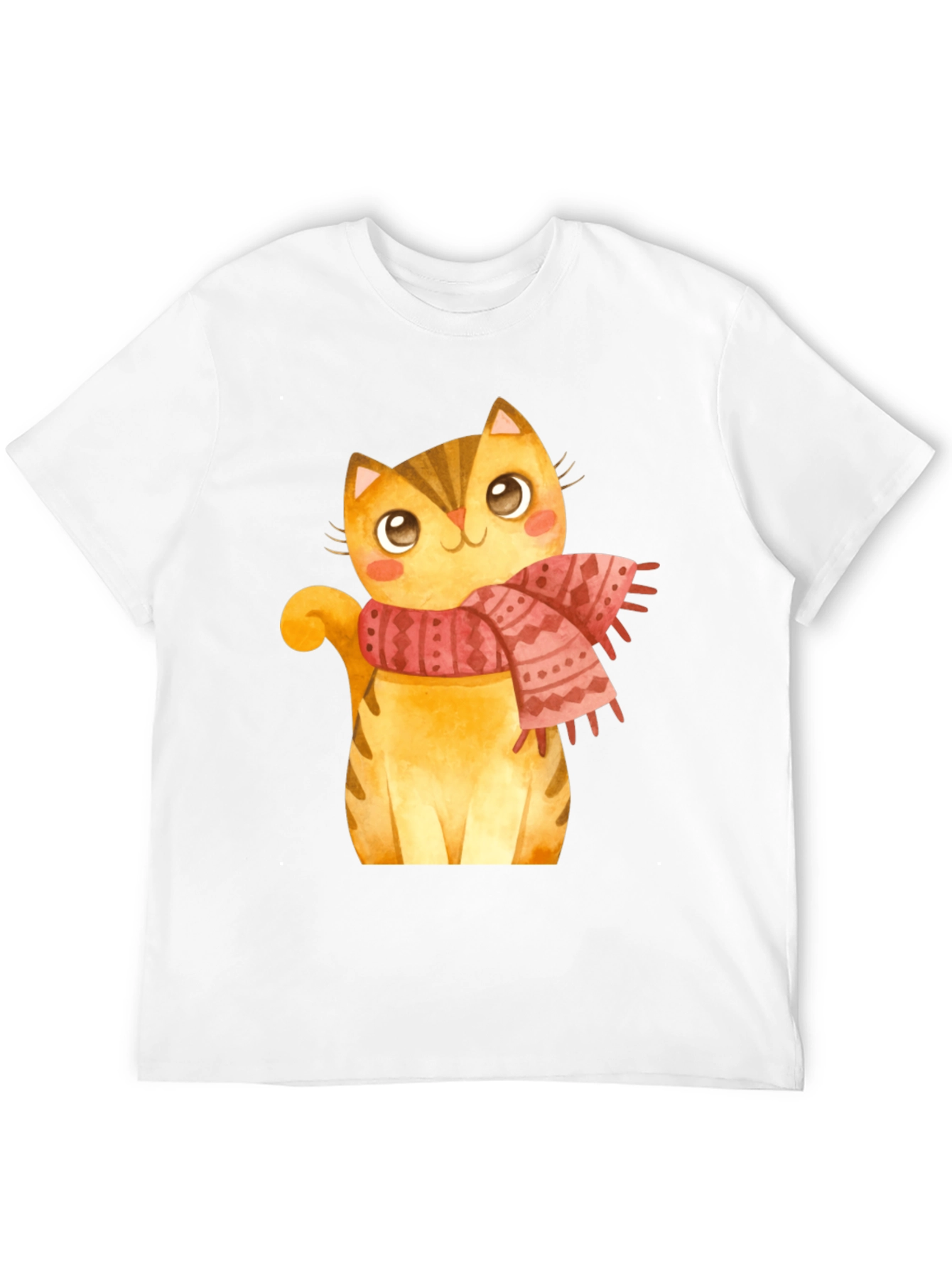 Cute Cat Scarf Graphic Tee