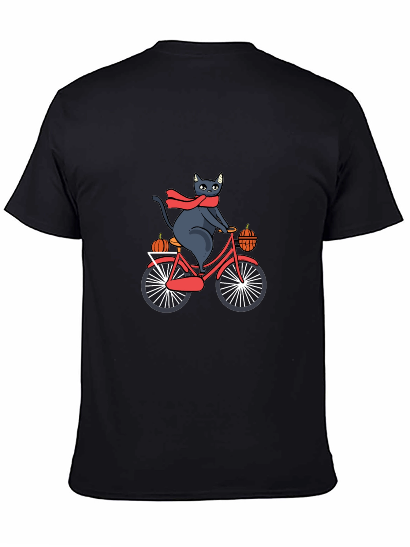 Cat on Bike T-Shirt - Halloween Fall Design
