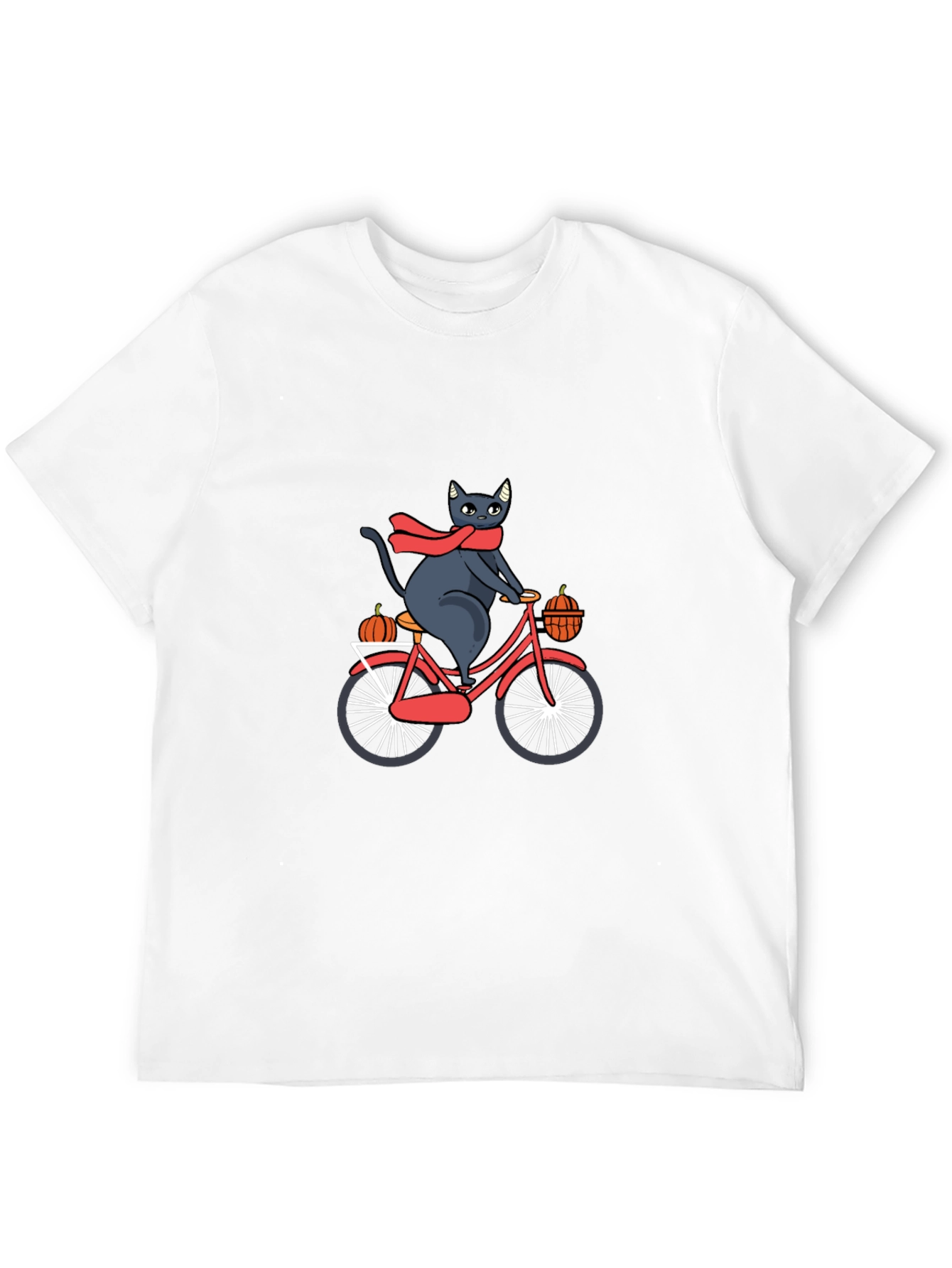 Cat on Bike T-Shirt - Halloween Fall Design