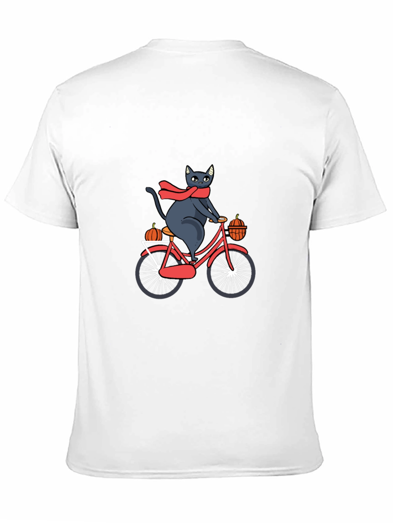 Cat on Bike T-Shirt - Halloween Fall Design