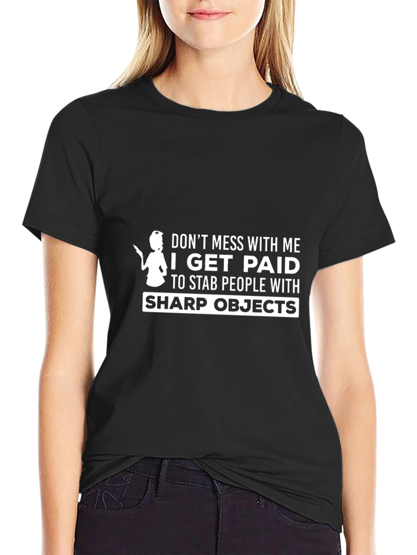 Nurse Stabbing T-Shirt - Funny Medical Humor