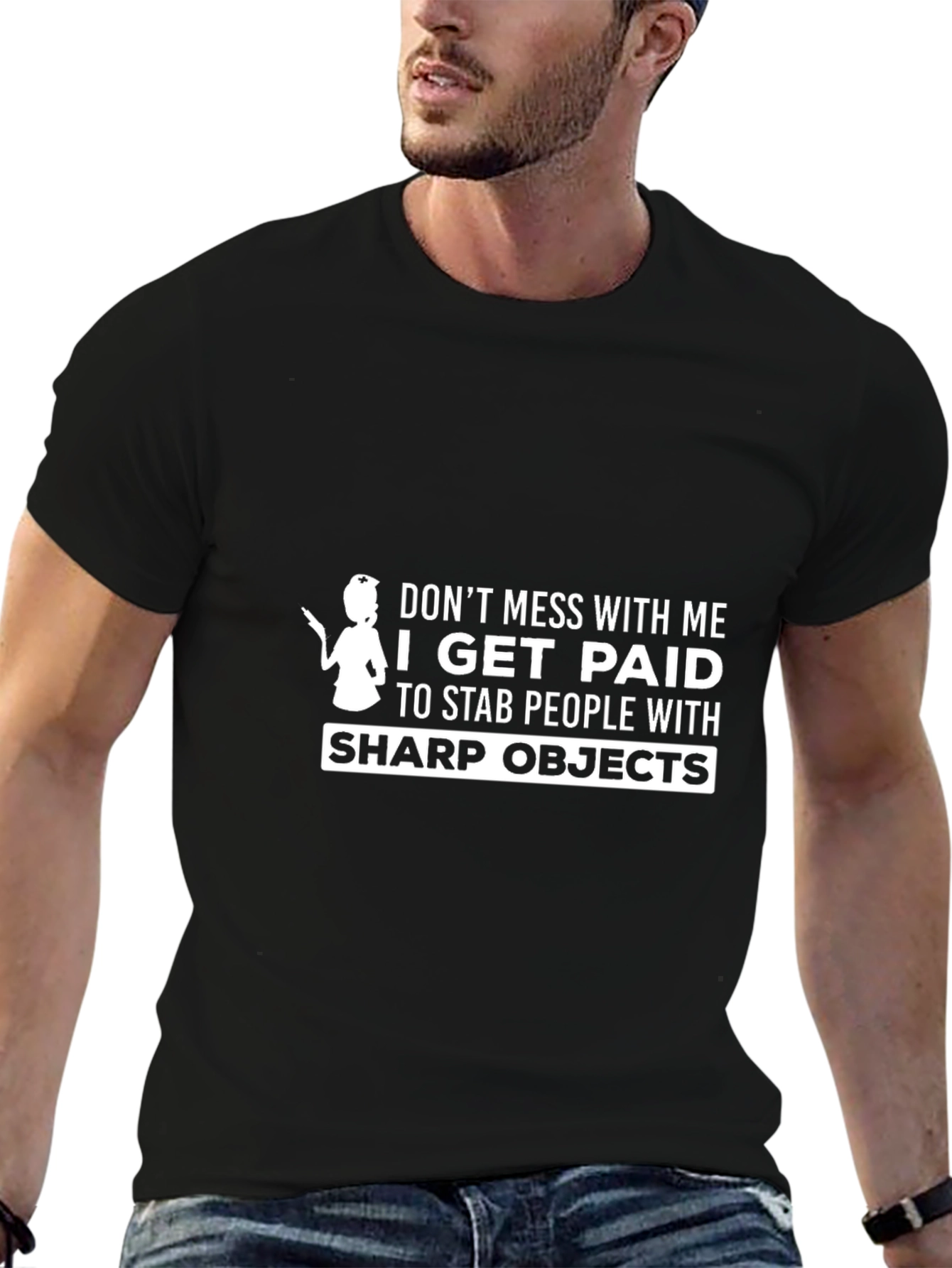 Nurse Stabbing T-Shirt - Funny Medical Humor