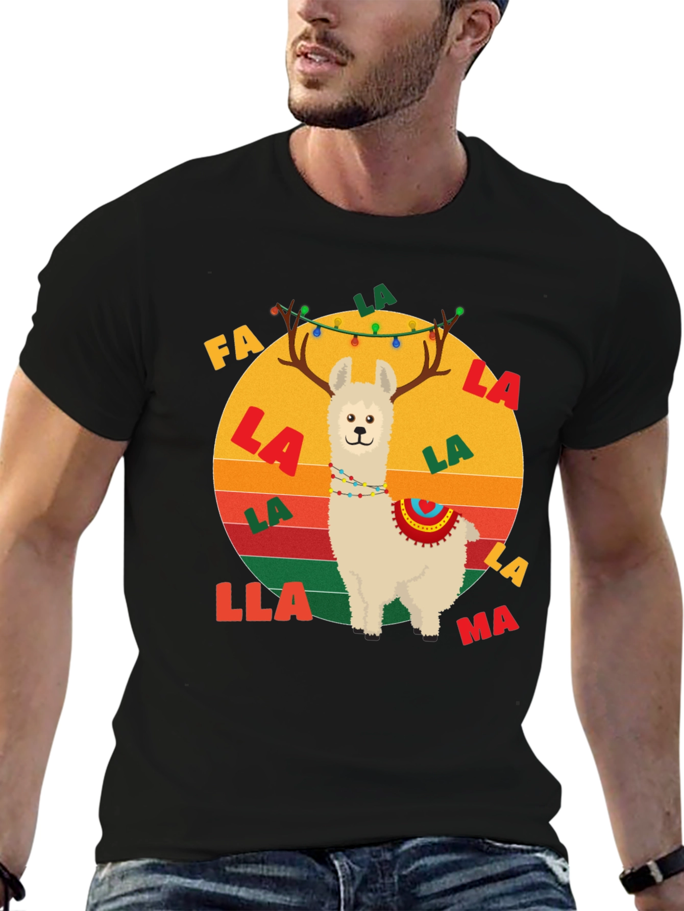 Fa La Llama Christmas Graphic Tee