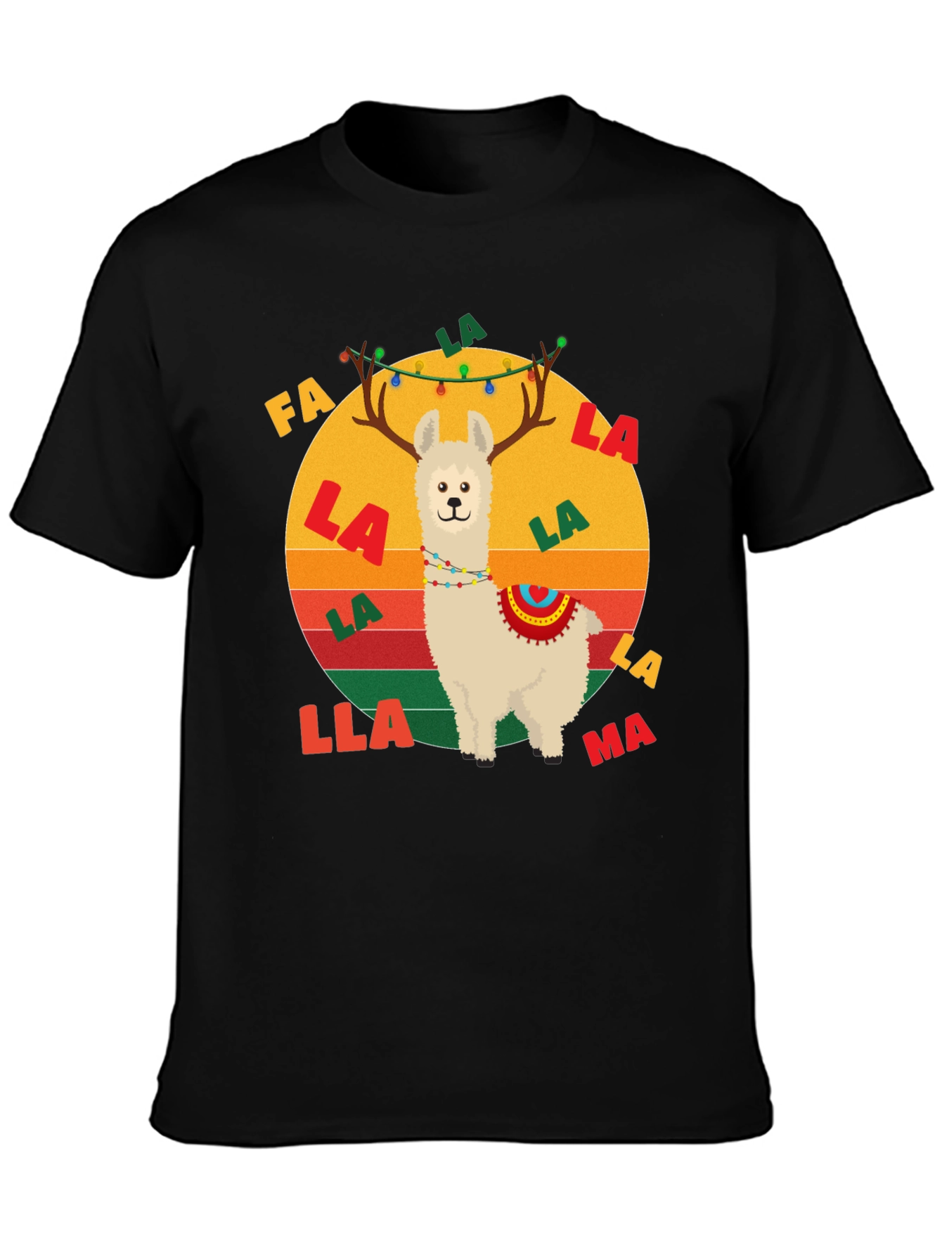 Fa La Llama Christmas Graphic Tee