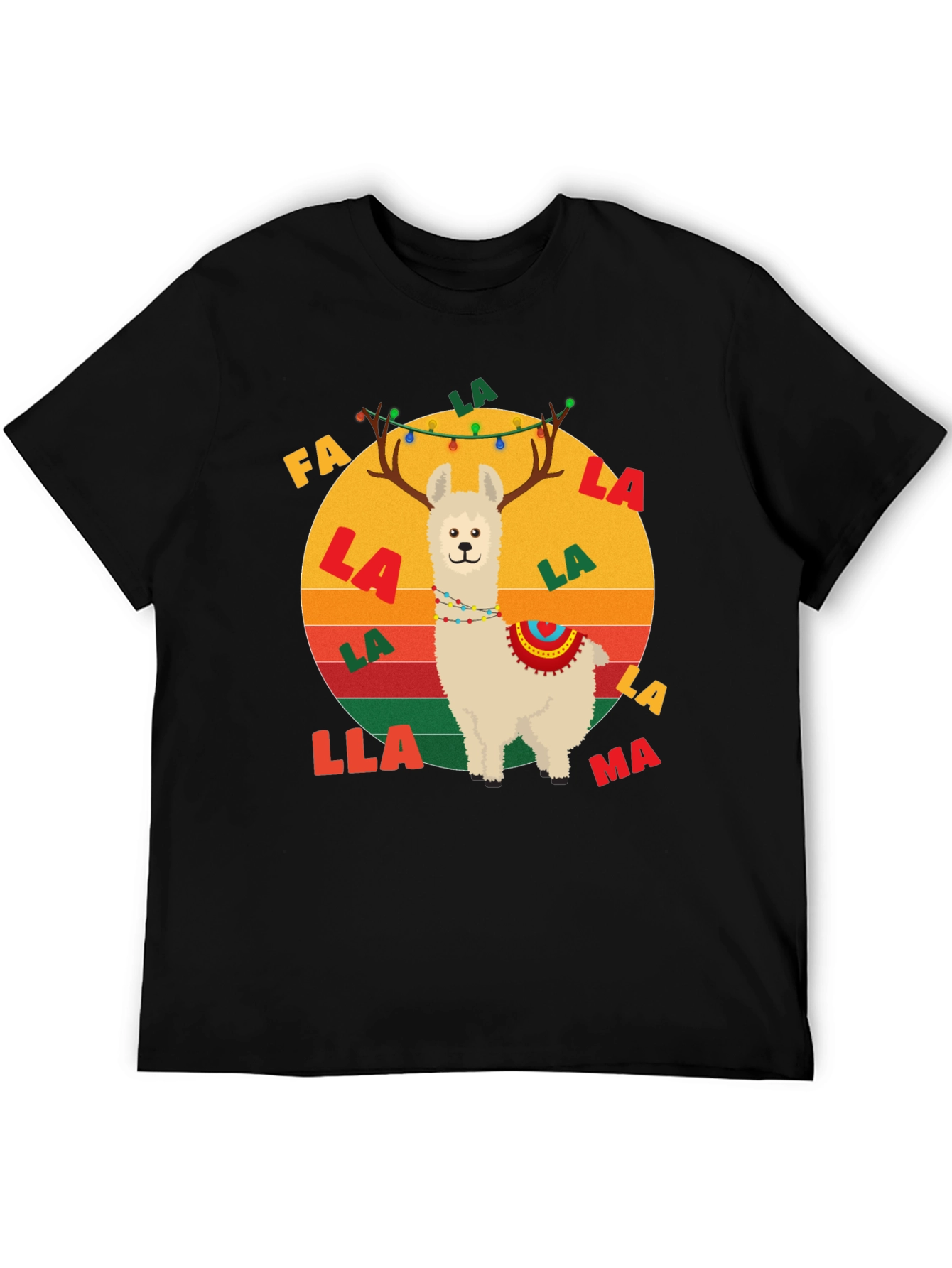 Fa La Llama Christmas Graphic Tee