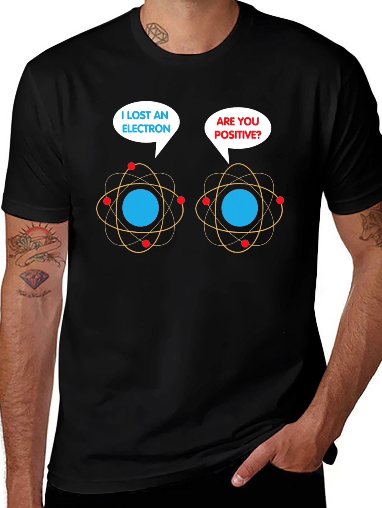 Lost Electron T-Shirt: Funny Chemistry Pun Tee
