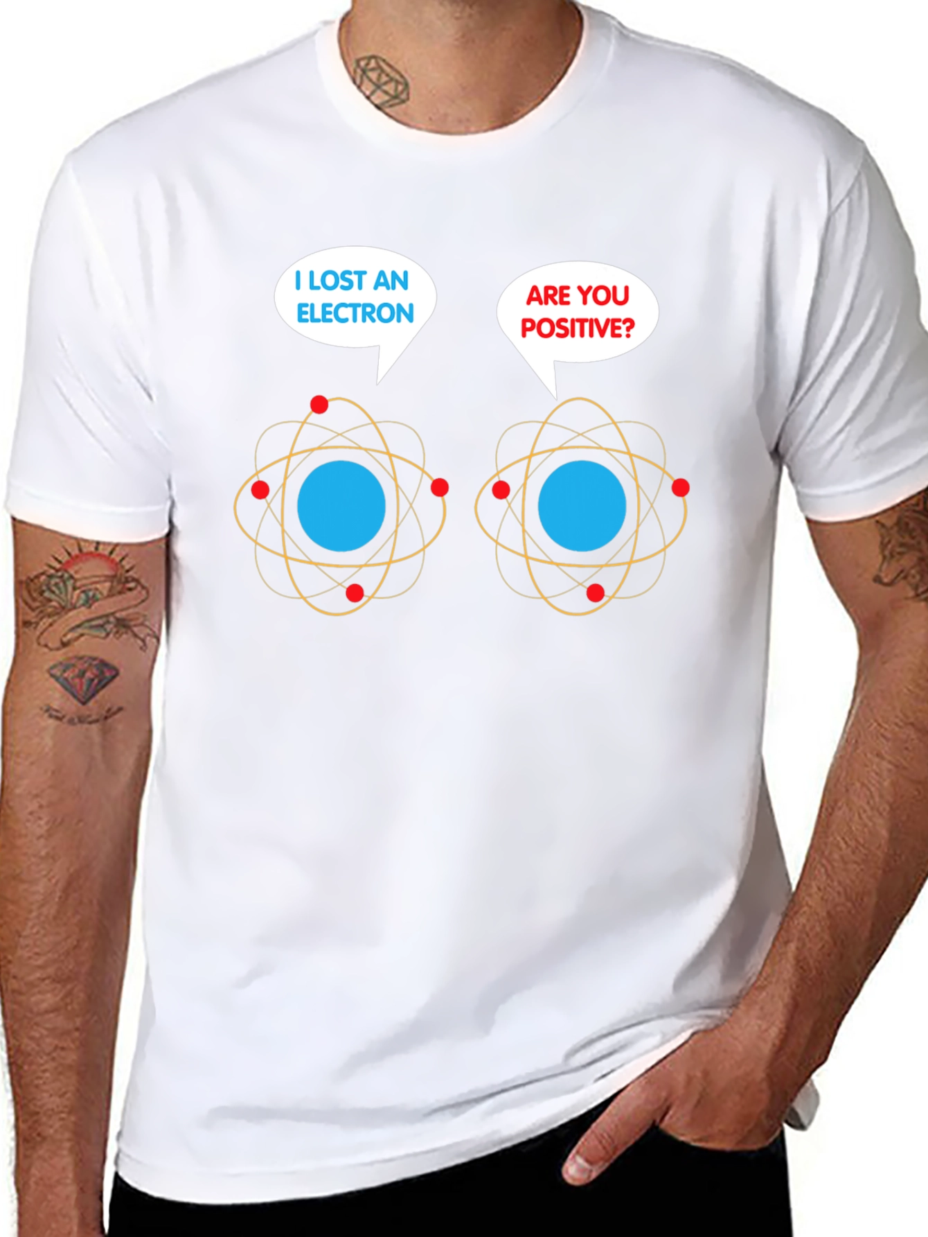 Lost Electron T-Shirt: Funny Chemistry Pun Tee