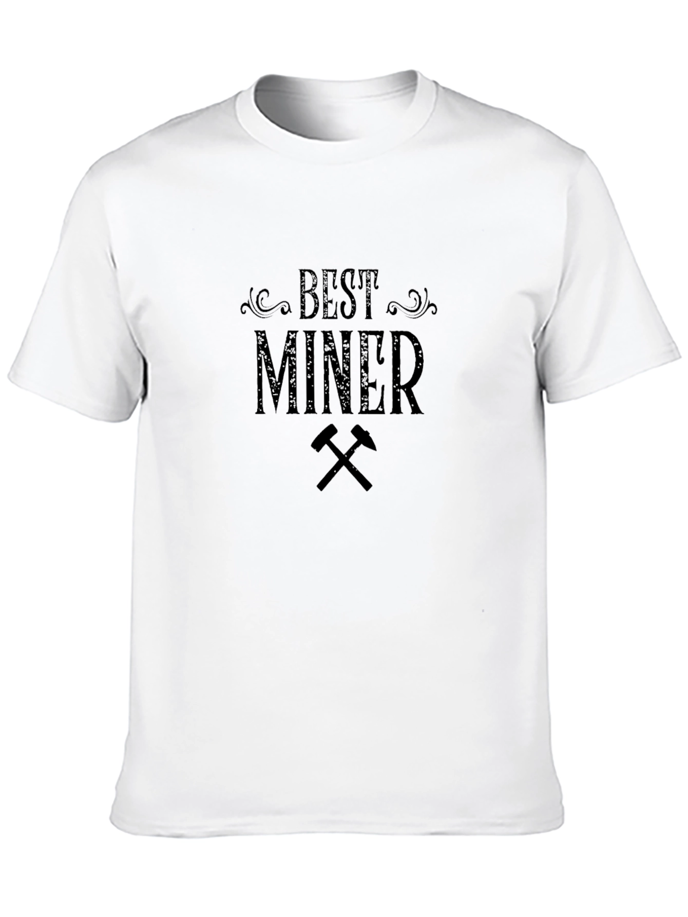 Best Miner Graphic Tee - Black Crew Neck