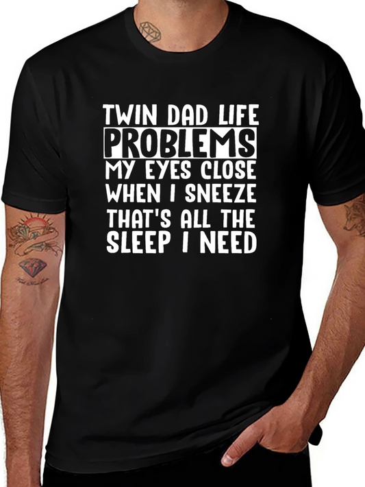 Twin Dad Life T-Shirt - Humorous Graphic Tee for New Fathers