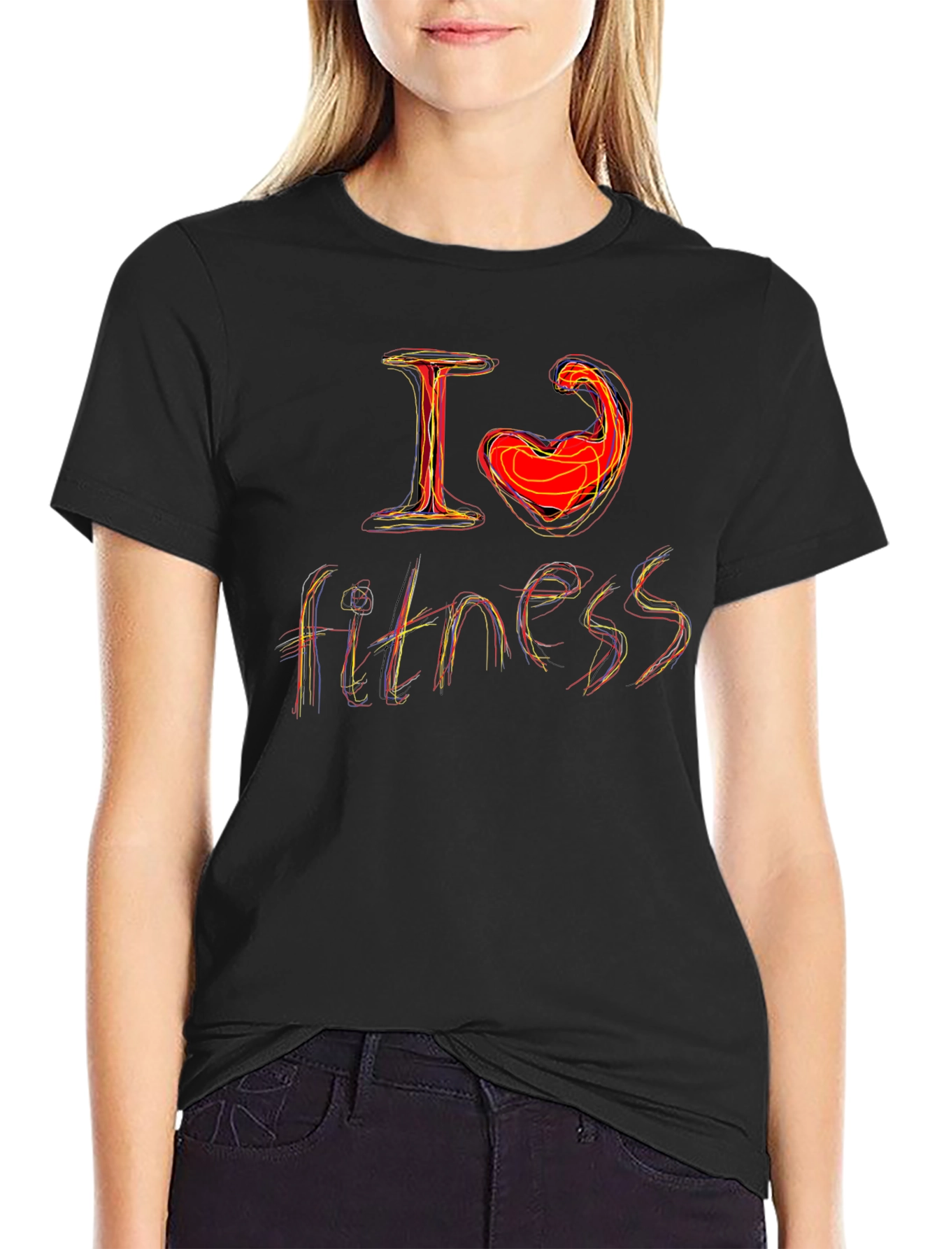 I Love Fitness Graphic T-Shirt