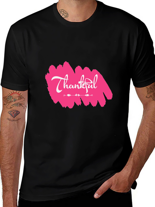 Thankful Graphic Tee - Stylish & Comfortable Black T-Shirt