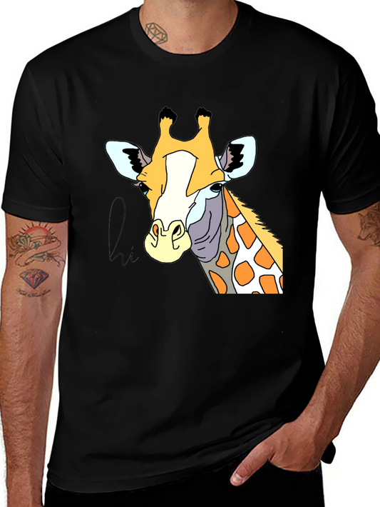 Giraffe Graphic Tee - Stylish Animal Print T-Shirt
