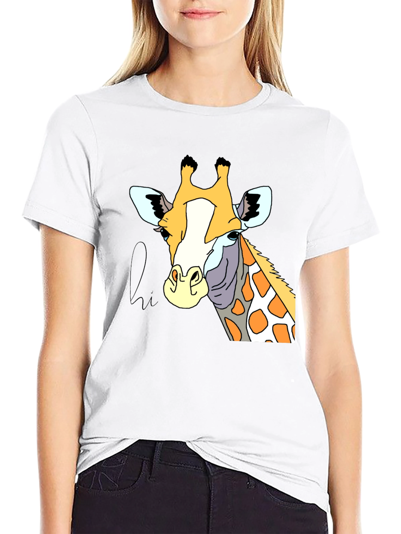 Giraffe Graphic Tee - Stylish Animal Print T-Shirt