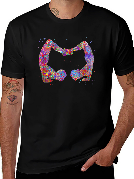 Yoga Lovers Black T-Shirt