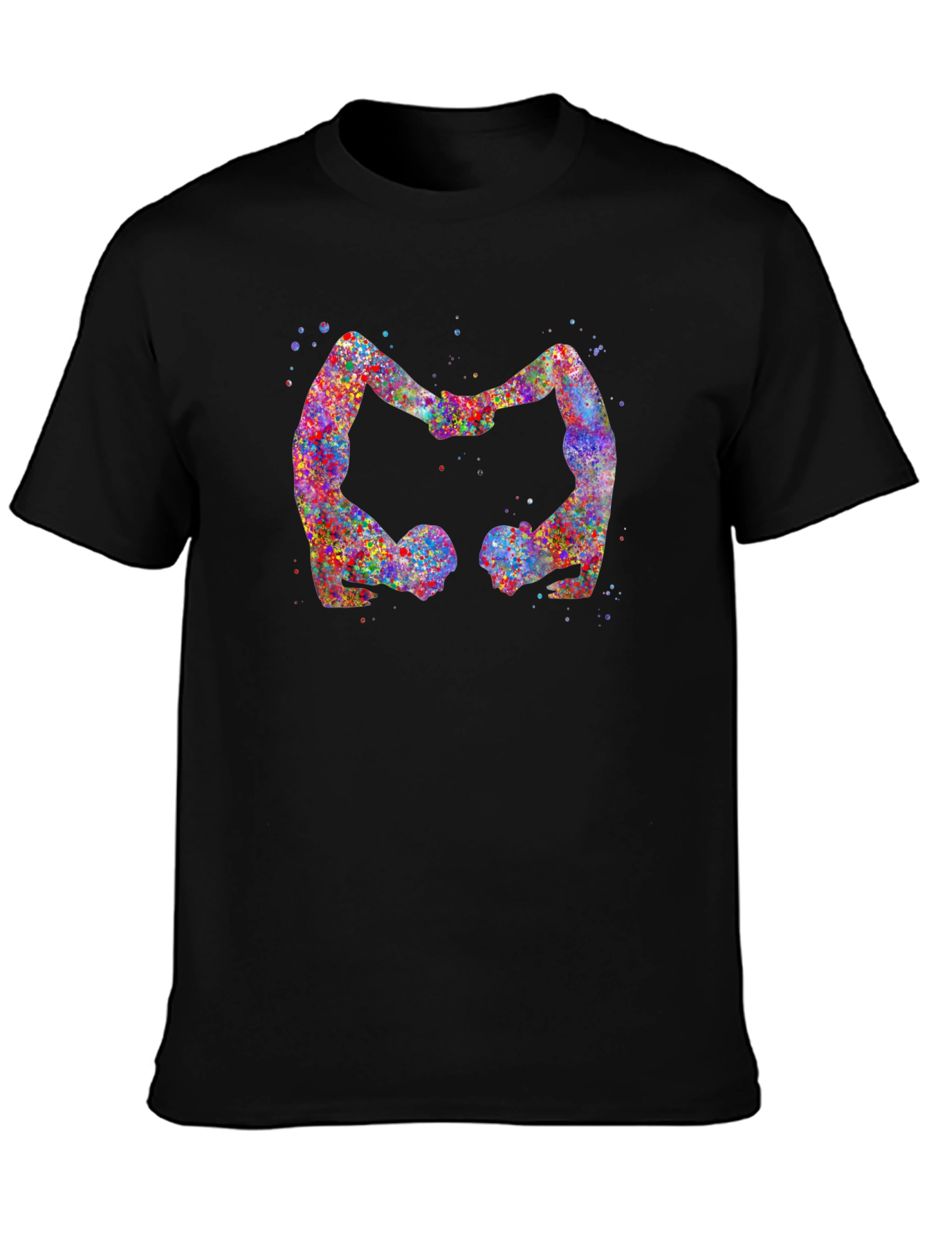 Yoga Lovers Black T-Shirt