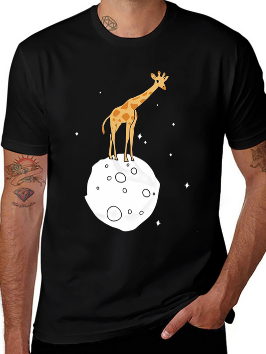 Giraffe on the Moon Graphic Tee