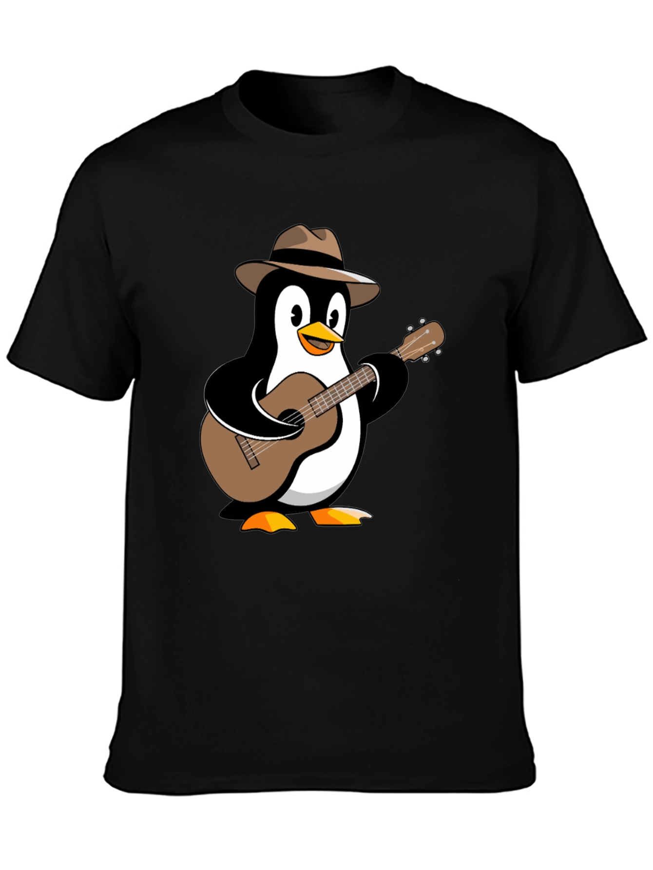 Penguin Guitarist T-Shirt - Music Lover Tee