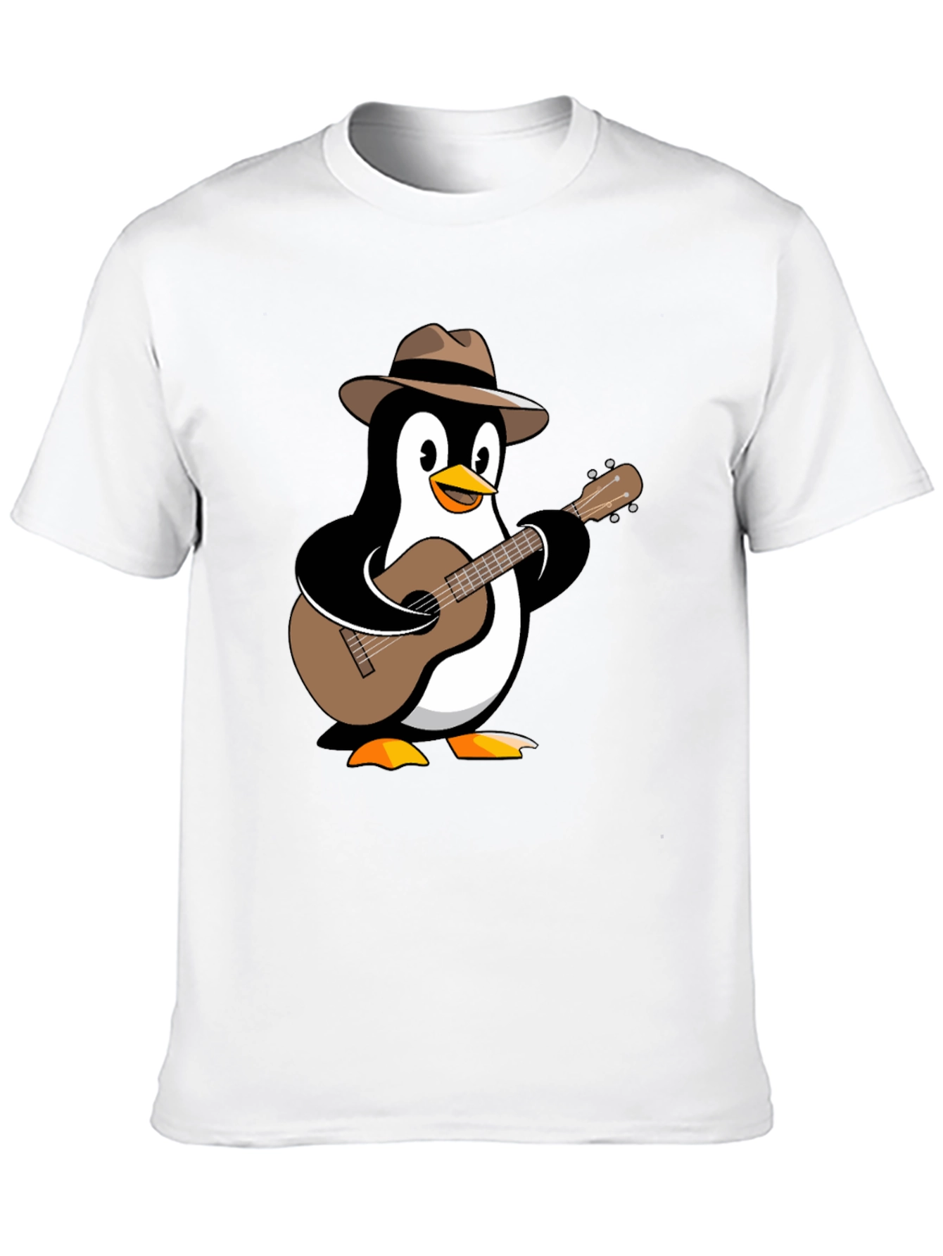 Penguin Guitarist T-Shirt - Music Lover Tee