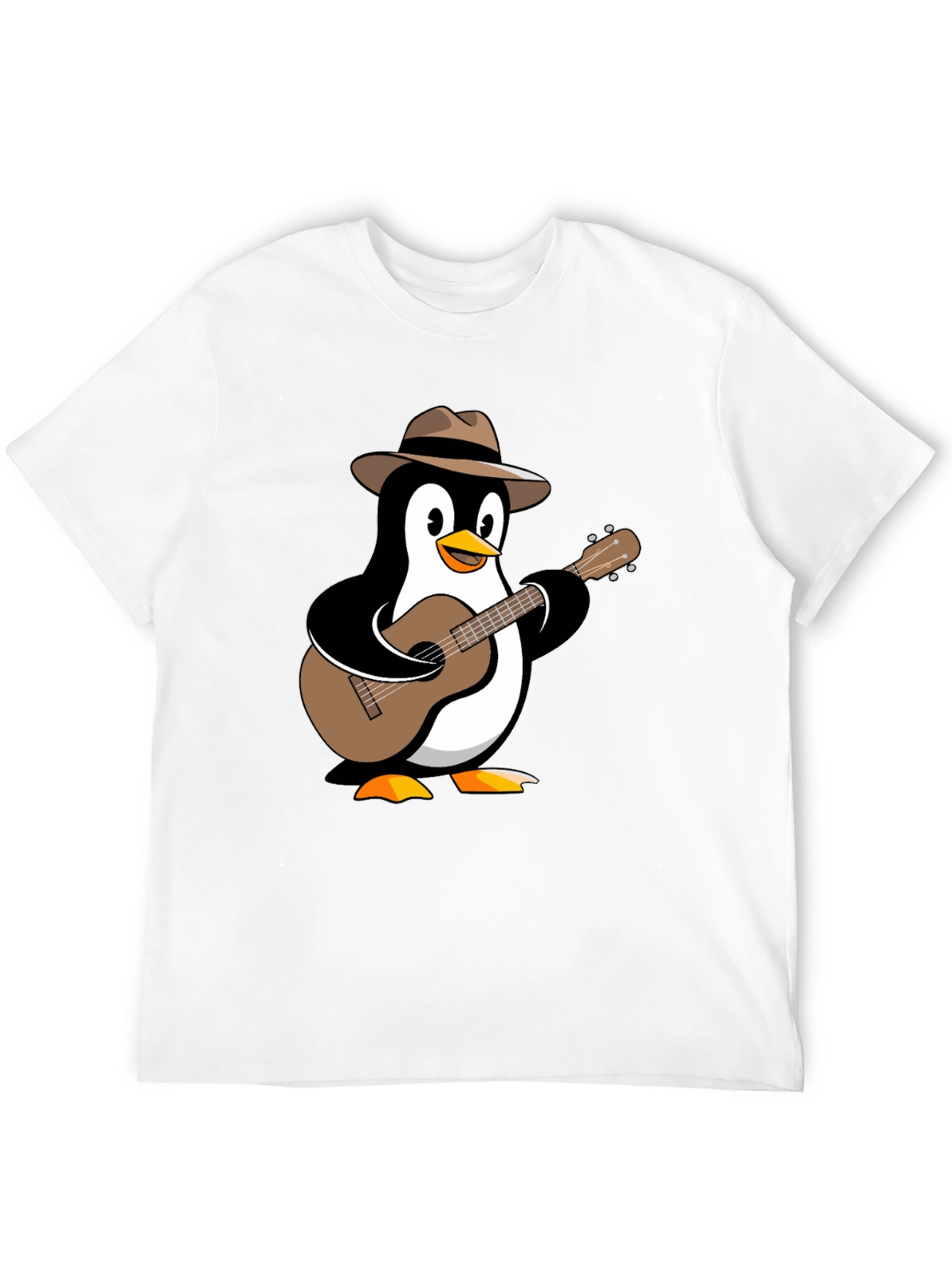 Penguin Guitarist T-Shirt - Music Lover Tee