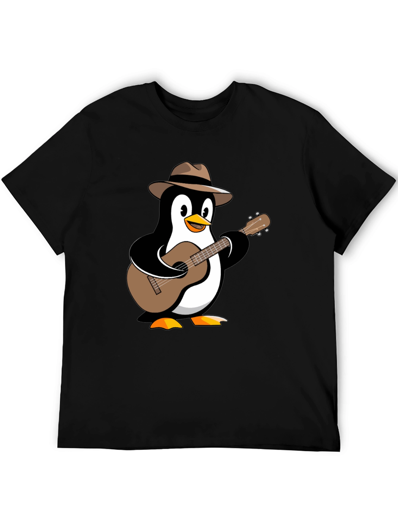 Penguin Guitarist T-Shirt - Music Lover Tee