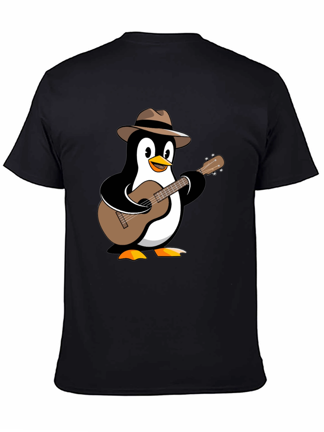 Penguin Guitarist T-Shirt - Music Lover Tee