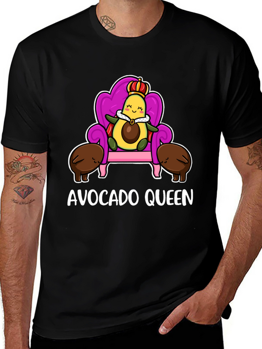 Avocado Queen Graphic T-Shirt - Cute Foodie Tee