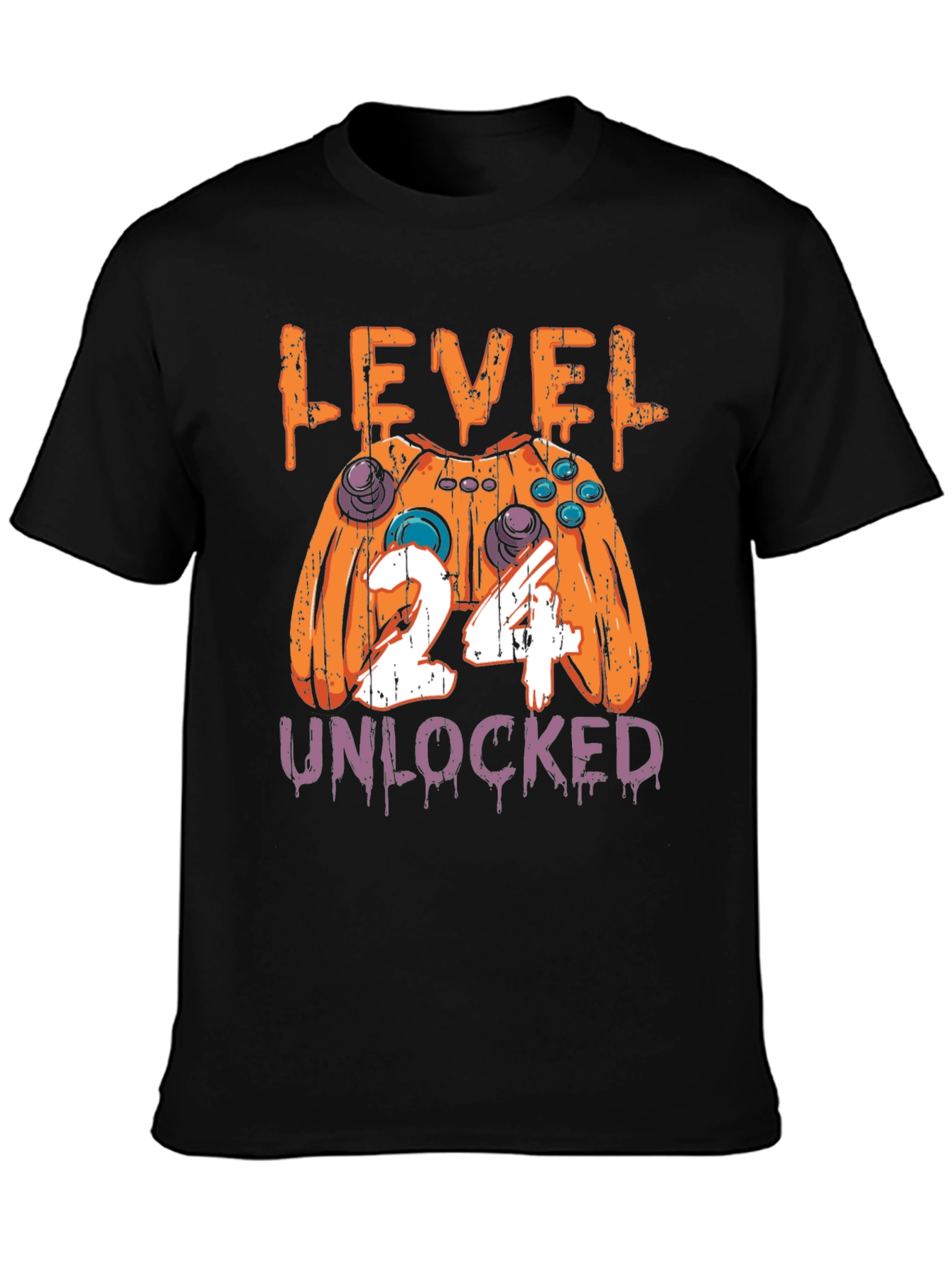 Level 24 Unlocked T-Shirt Gamer Birthday Gift