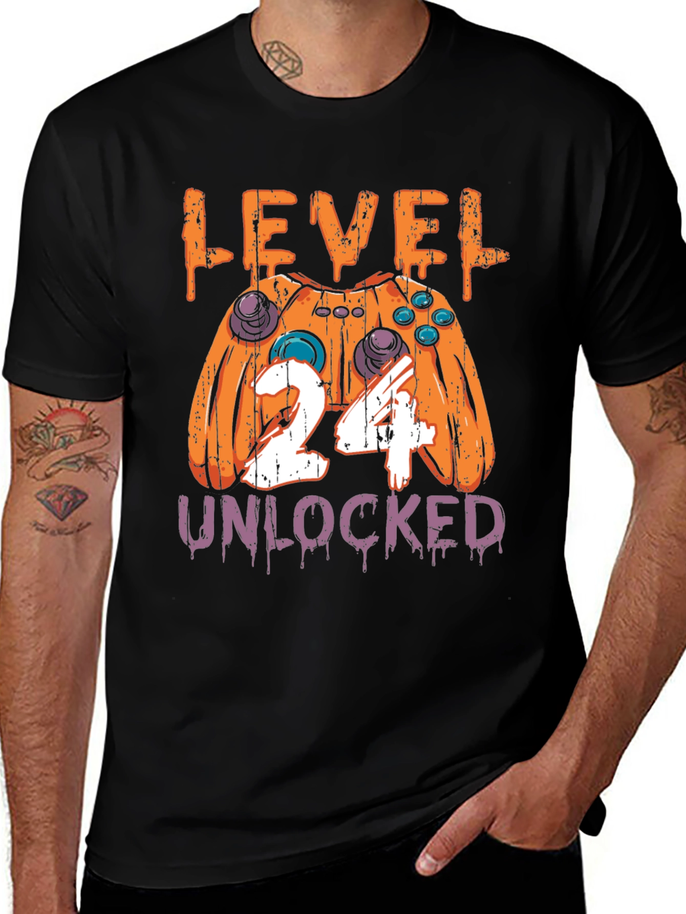 Level 24 Unlocked T-Shirt Gamer Birthday Gift