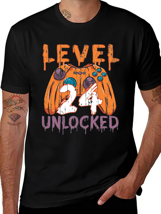 Level 24 Unlocked T-Shirt Gamer Birthday Gift