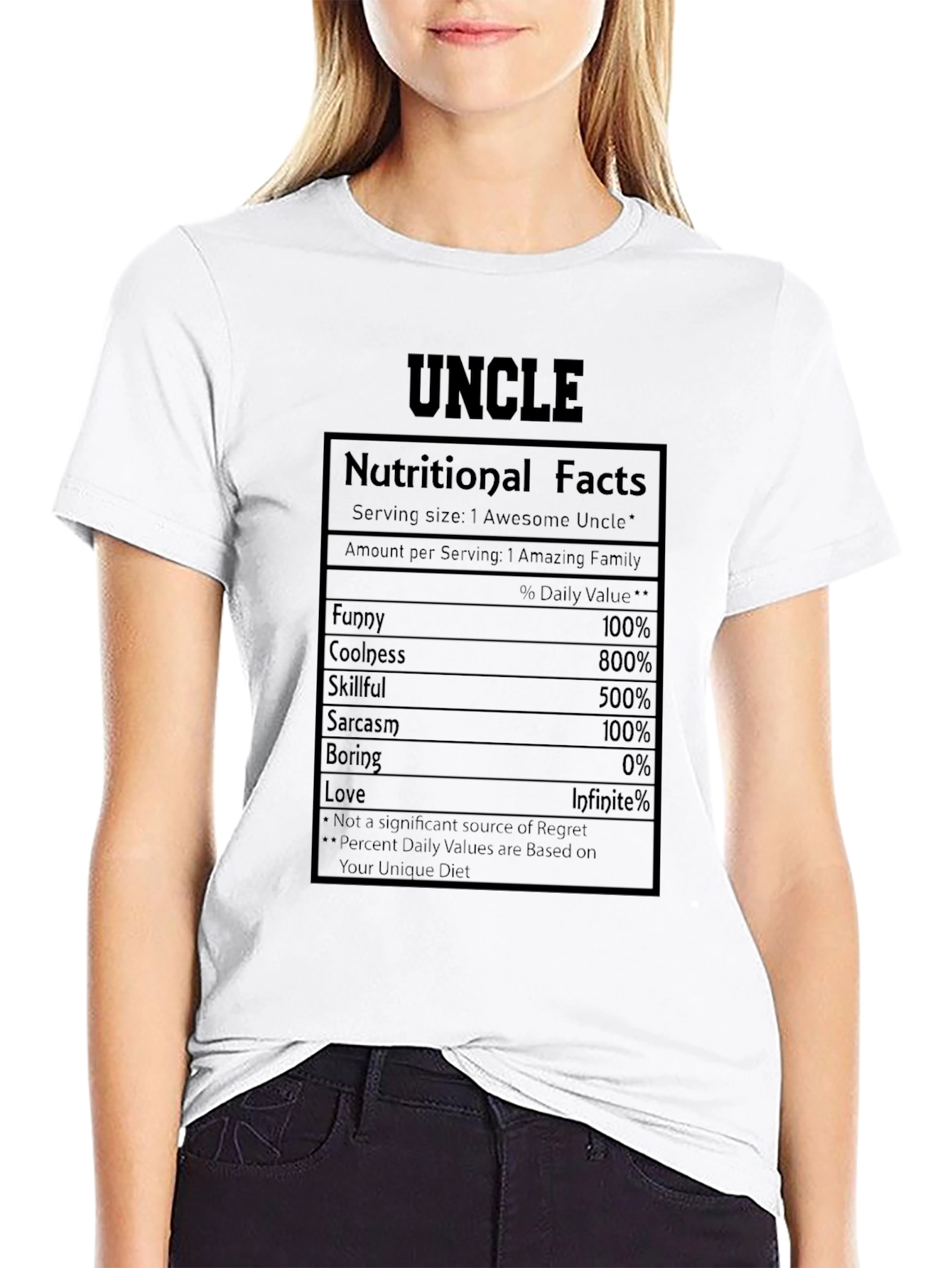 Awesome Uncle Nutritional Facts T-Shirt