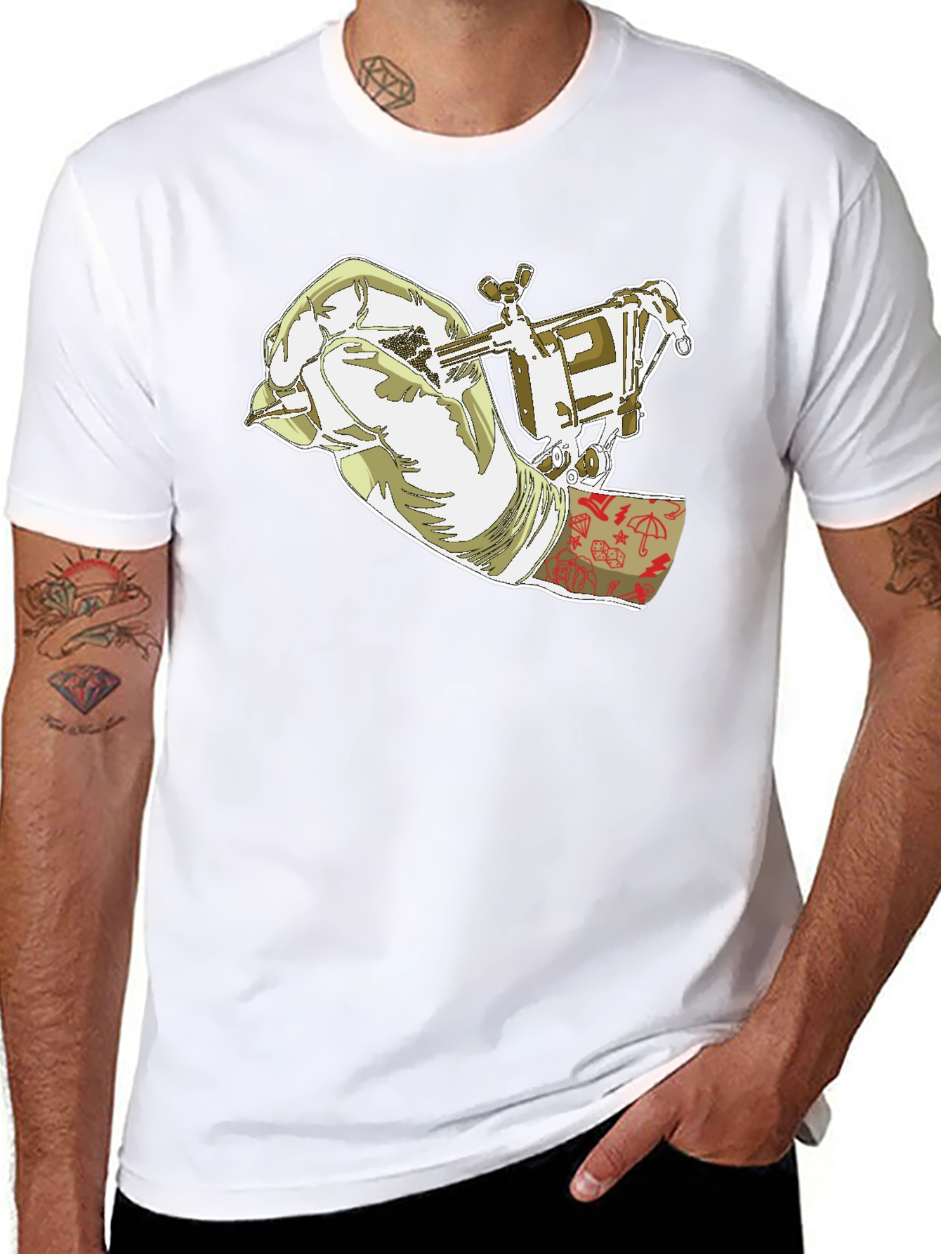 Tattoo Artist Graphic Tee - Cool Black T-Shirt