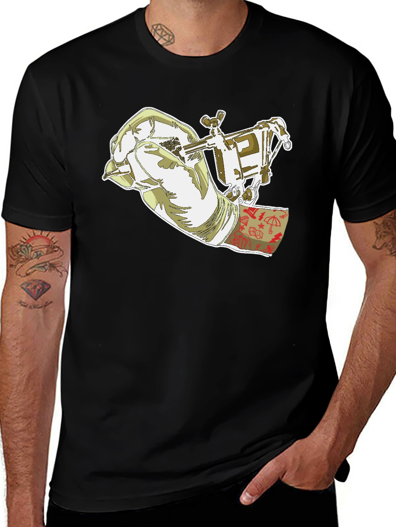 Tattoo Artist Graphic Tee - Cool Black T-Shirt