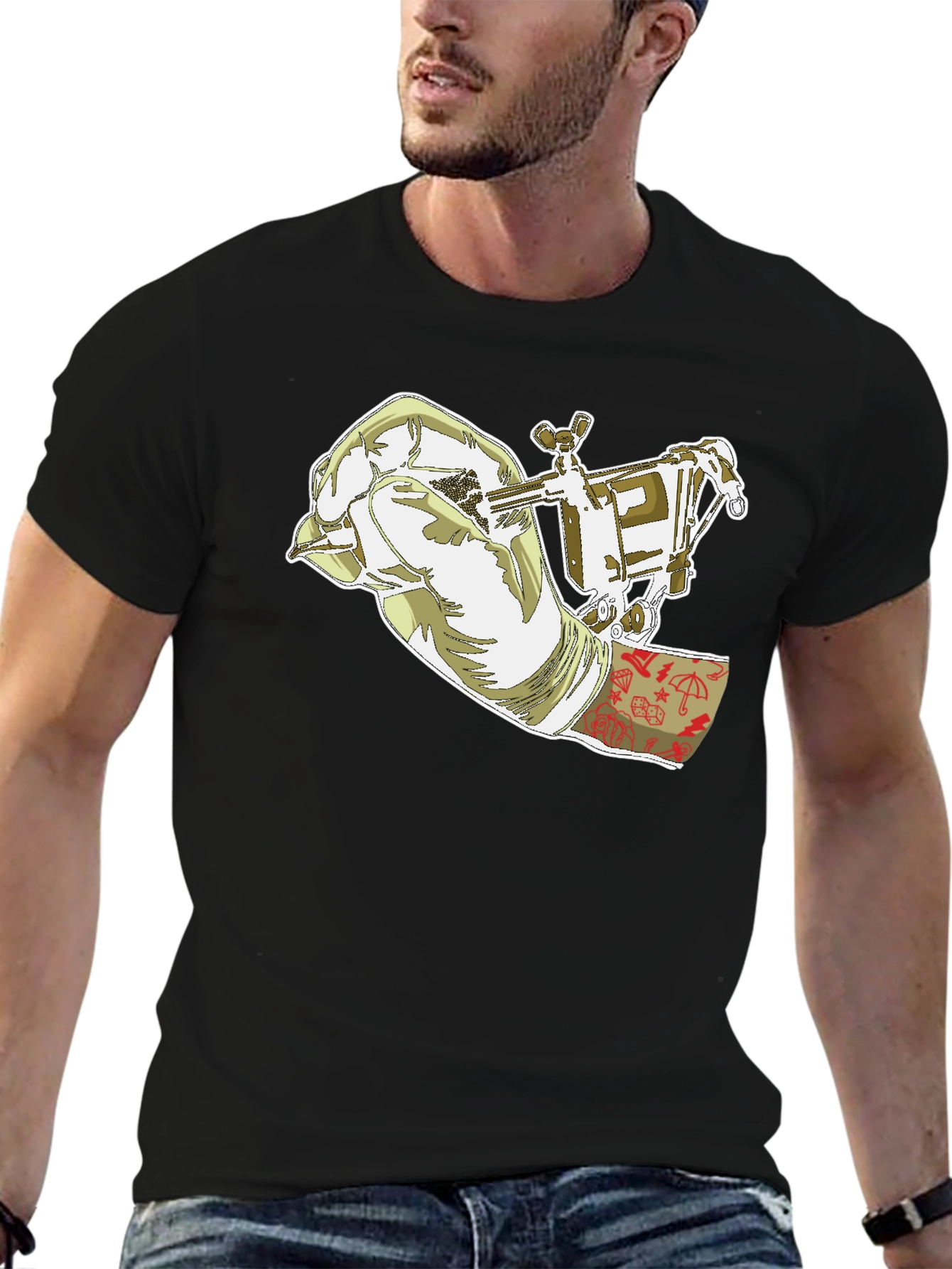 Tattoo Artist Graphic Tee - Cool Black T-Shirt