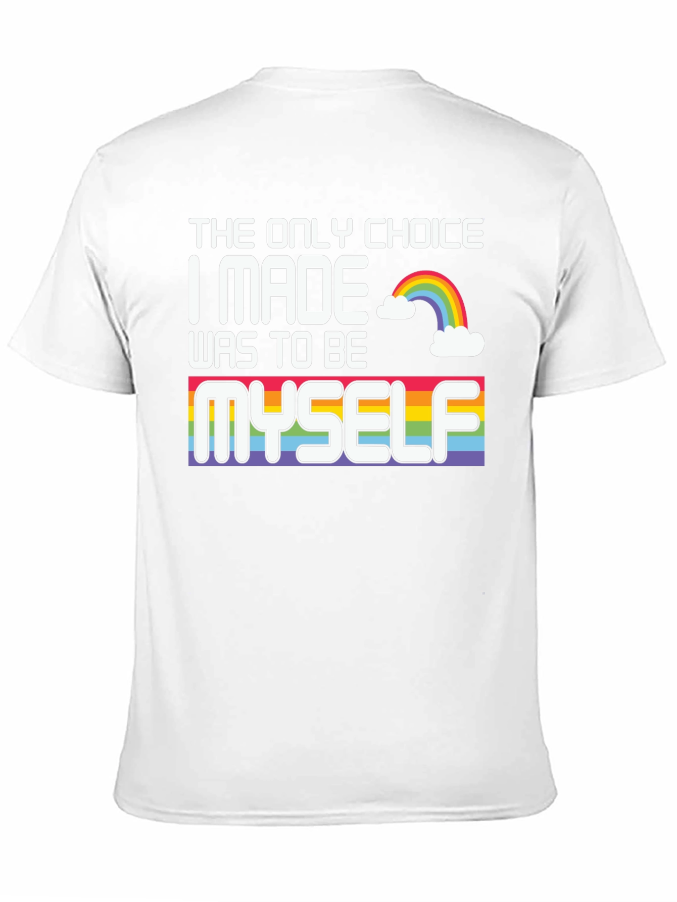 Be Myself Pride T-Shirt Rainbow Graphic Tee