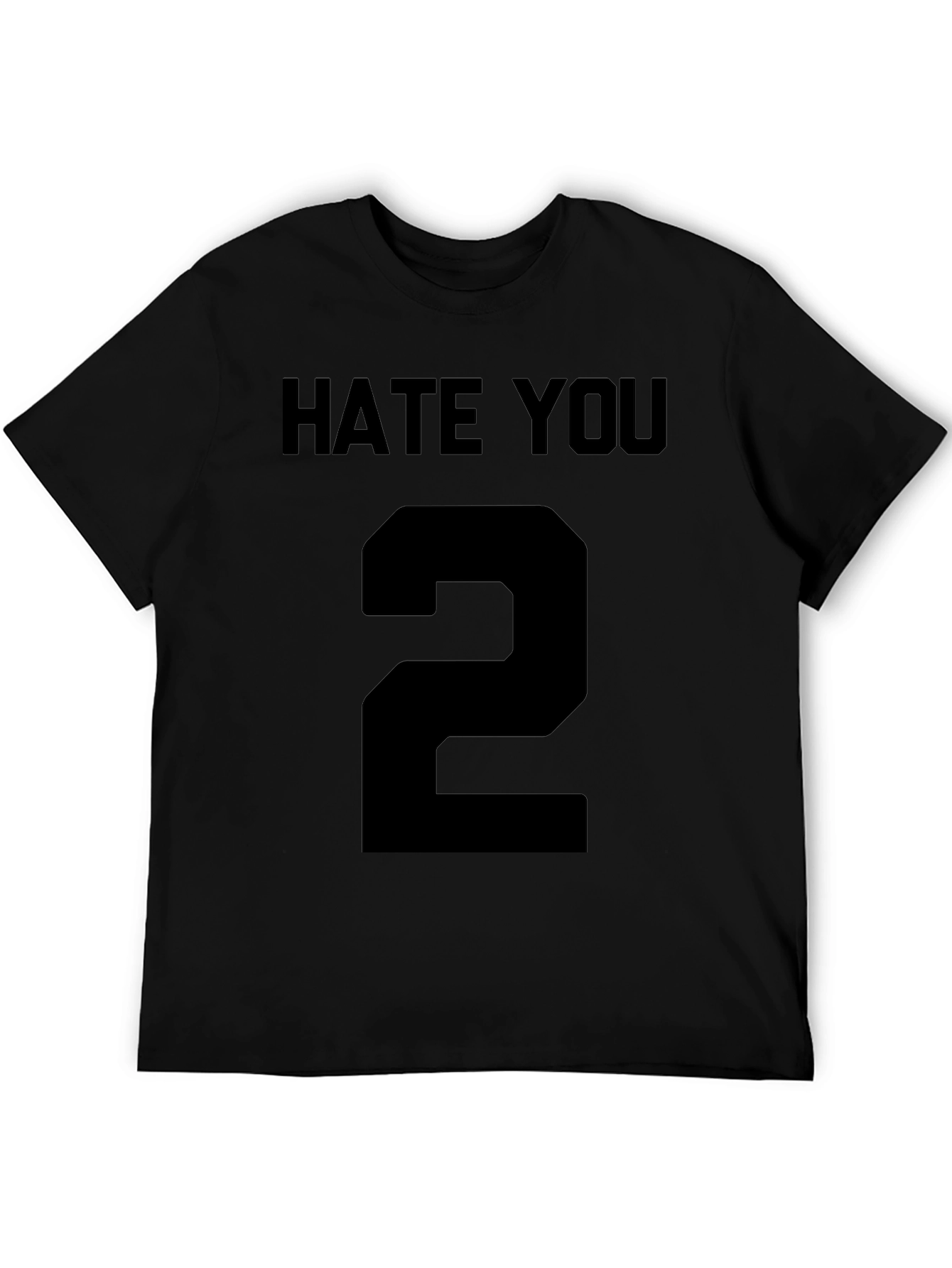 Hate You Number 2 Graphic Tee - Black