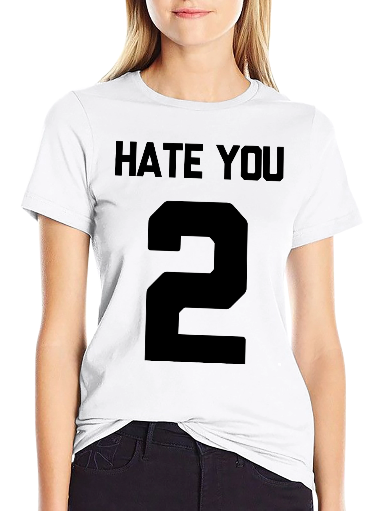Hate You Number 2 Graphic Tee - Black
